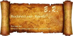 Buchholzer René névjegykártya